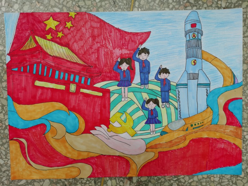 庆祝建党100周年绘画作品